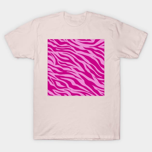 Tiger Print Two Toned Pink T-Shirt by ValinaMoonCreations